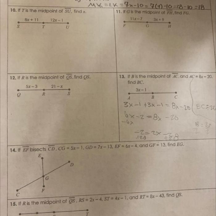 Chapter 1 basics of geometry answers