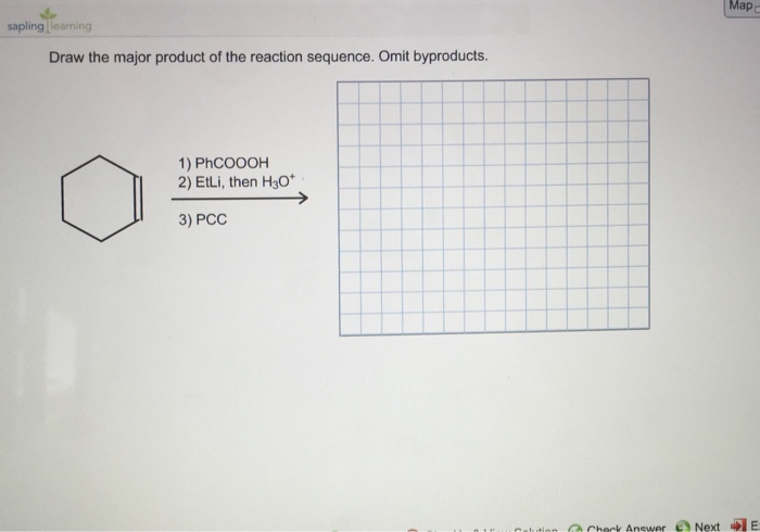 Draw the major product of the reaction sequence omit byproducts