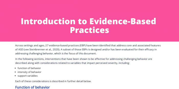 Introduction to evidence-based practice edapt