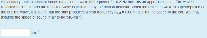 A sound source moves between stationary detectors a and b